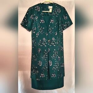 Vtg Miss Dorby Petites Floral Dress